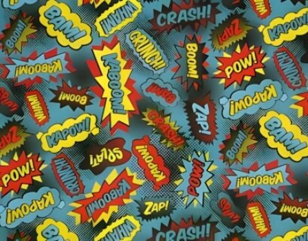Super Words Blue dog collar #4
